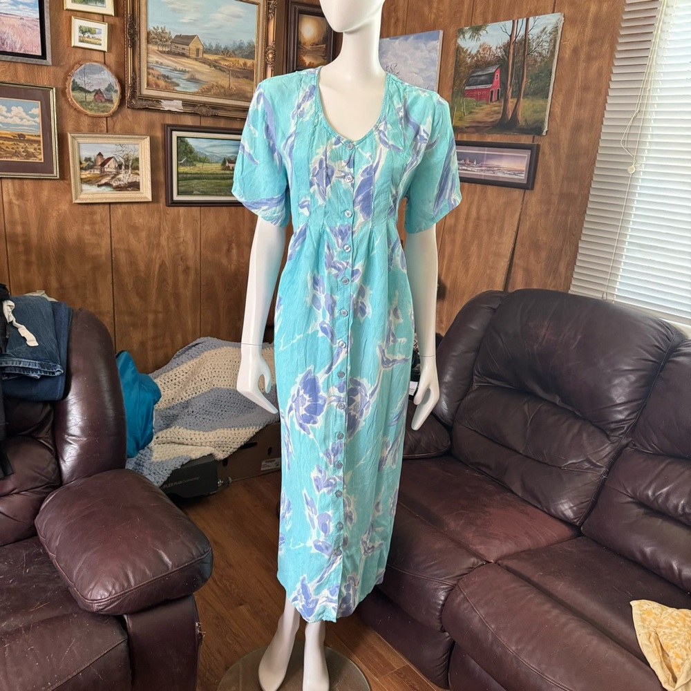 Vintage Boho Cottagecore Floral Dress